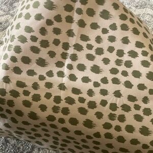 Green and Beige Polka Dot Pillow covers. 18 x 18 with hidden zipper